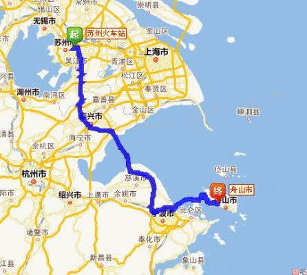 苏州自驾到舟山路线，公里数？（苏州舟山住宿酒店）