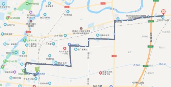 19路公交途经路线？（菏泽玉泉五星级酒店）